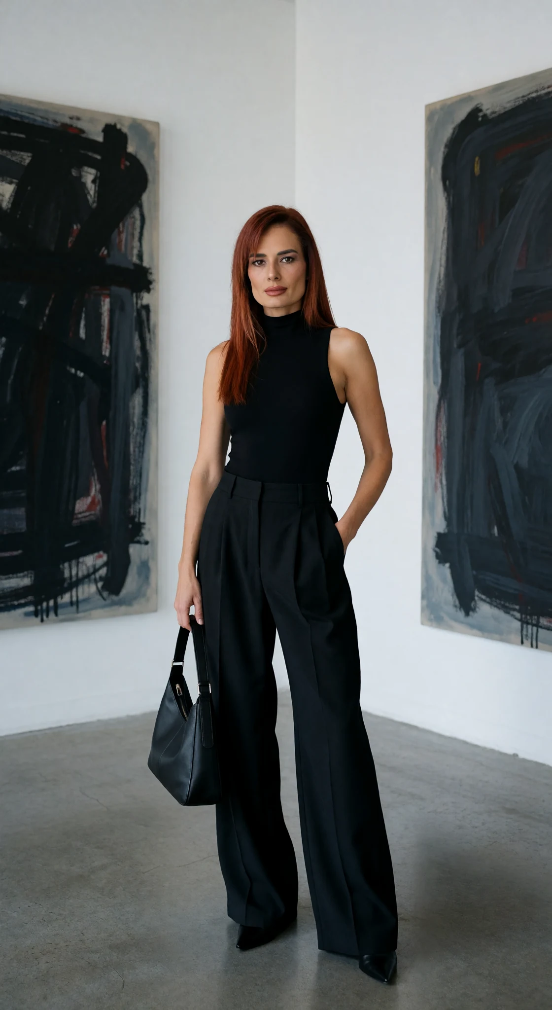 Leandi Cameron editorial black outfit portrait